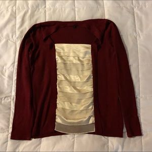 Red and white blouse